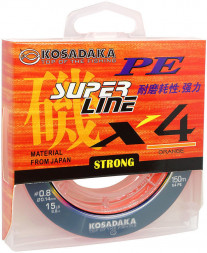 Леска плетеная KOSADAKA Super PE X4 orange 0.14 150м