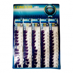 Стопор силиконовый CONDOR, 1,0-3,0, лист 60 пакетов 6 шт/пакет, цвет прозрачный
