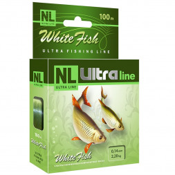 Леска Aqua NL Ultra White Fish белая рыба 0.20 100м