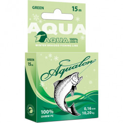 Леска-шнур Aqua Aqualon 15м*0.18мм зимняя темно-зеленая