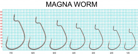 Крючок FISH SEASON Magna Worm №3/0 5шт офсет. 4009-007-3/0F