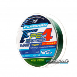 Леска плетеная FLAGMAN PE Hybrid F4 0.16 135м 9.1кг Moss Green 26135-016