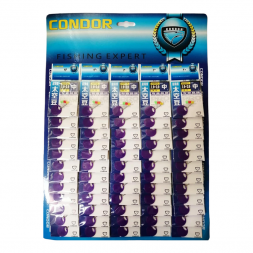 Стопор силиконовый CONDOR, 3,0-5,0, лист 60 пакетов 6 шт/пакет, цветные