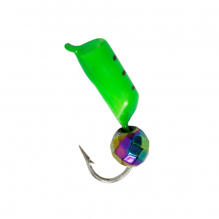 Мормышка Condor Столбик с граненым шариком Хамелеон зеленый, 2,0 мм 15 шт