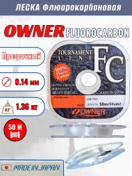 Леска OWNER Tournament Fluorocarbon 56029 0.140 50м