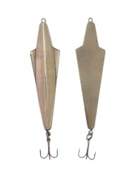 Блесна зимняя Бор Плюс двусторонняя 2 с подвес. тр. никель